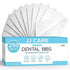 JJ CARE Dental Bibs 13" x 18" (Pack of 125, 250, and 500) - WHITE